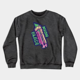 Neon Blade Knife illustration Crewneck Sweatshirt